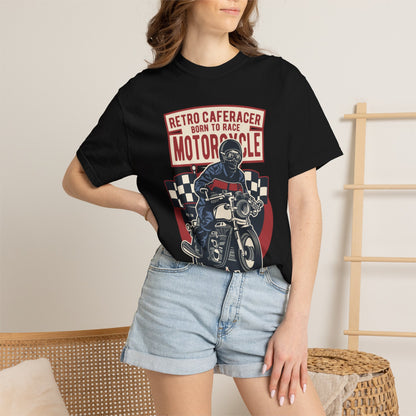 Retro Caferacer Vintage King Of The Road Classic Tee Bike Speed Racing Enthusiast Unisex Heavy Cotton T-Shirt