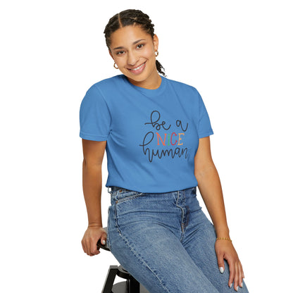 Be A Nice Human Positivity Optimism Happiness Tee Mindset Gratitude Empathy Unisex Heavy Cotton T-Shirt