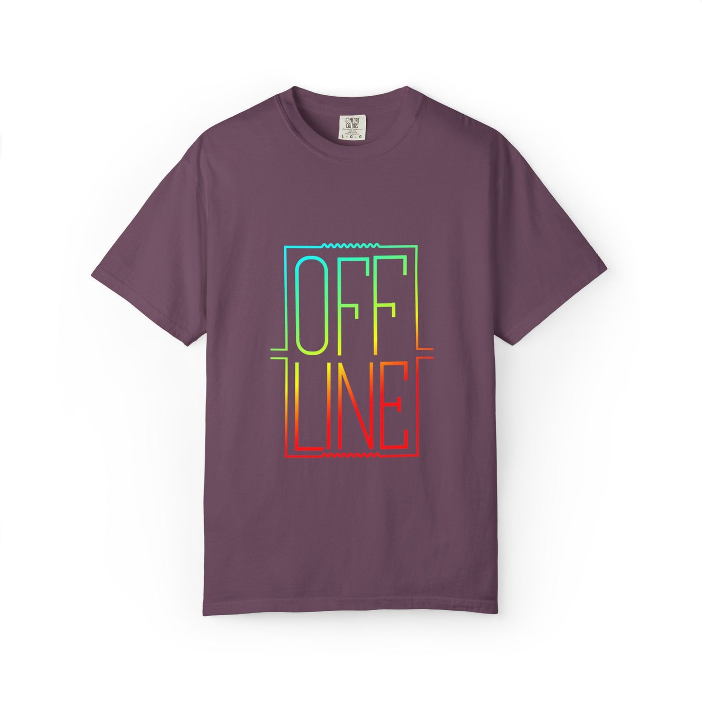 Offline Tech-Free Funny Tee Unplugged Disconnect Relaxation Peaceful Living No Screen Digital Break Unisex Heavy Cotton T-Shirt