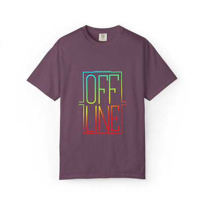 Offline Tech-Free Funny Tee Unplugged Disconnect Relaxation Peaceful Living No Screen Digital Break Unisex Heavy Cotton T-Shirt