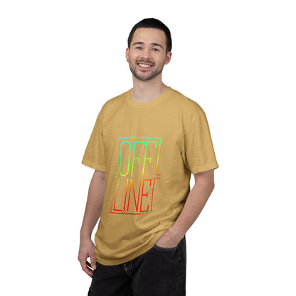 Offline Tech-Free Funny Tee Unplugged Disconnect Relaxation Peaceful Living No Screen Digital Break Unisex Heavy Cotton T-Shirt