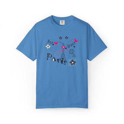 Paris Love Honeymoon Spots Candlelit Dinners Couples’ Tee Retreats Paris Fashion Unisex Heavy Cotton T-Shirt
