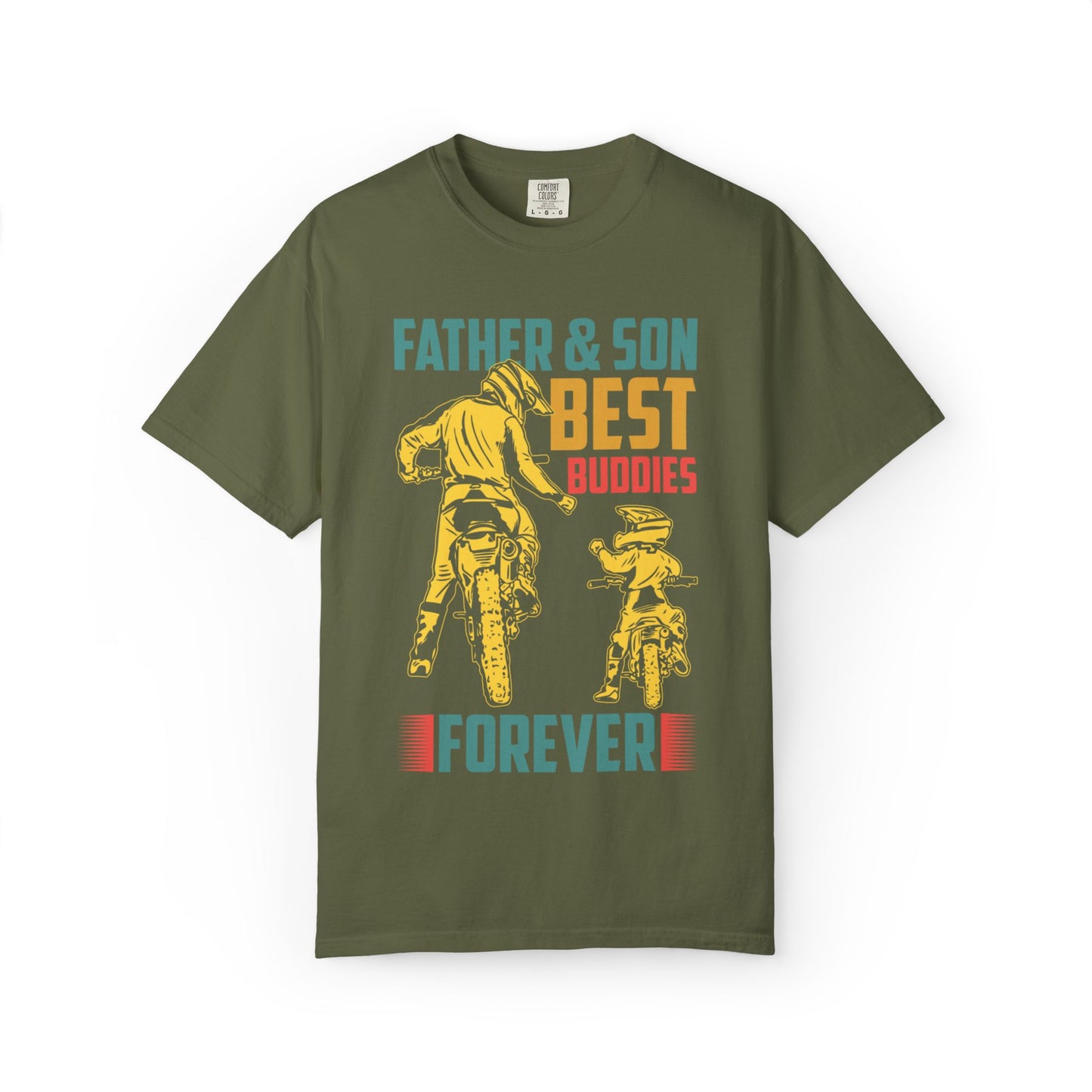 Lovable Father And Son Best Buddies Forever Role Model Loving Father Fatherhood Heroic Dad Unisex Heavy Cotton T-Shirt