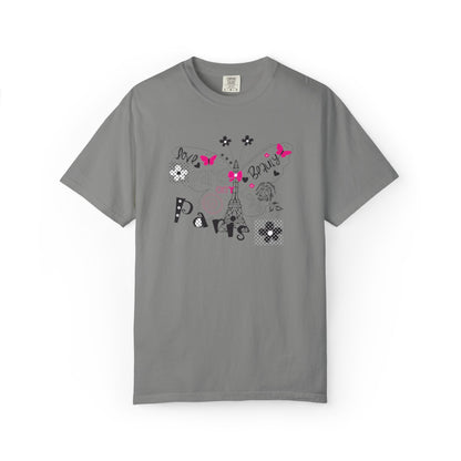 Paris Love Honeymoon Spots Candlelit Dinners Couples’ Tee Retreats Paris Fashion Unisex Heavy Cotton T-Shirt