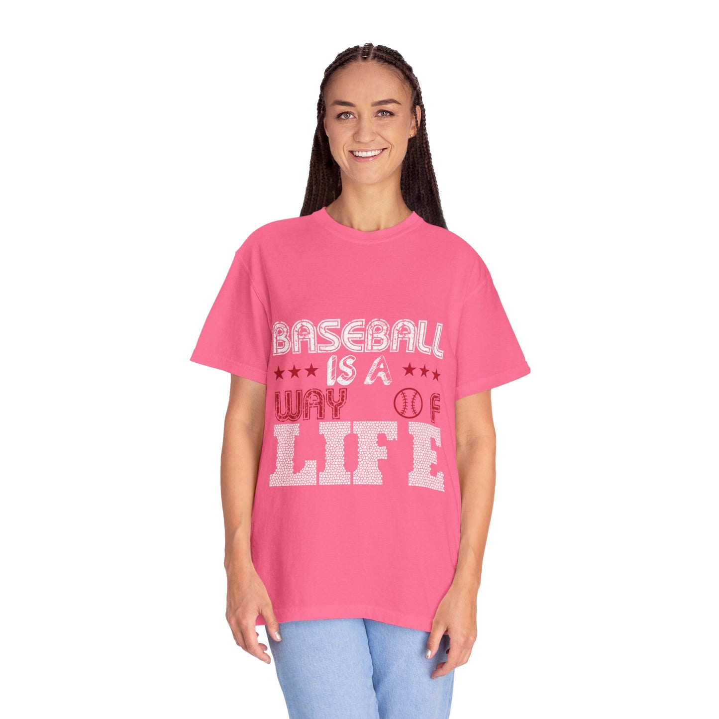 Funny Baseball Is A Way Of Life Sarcastic Deep Love Happiness Passion Baseball lovers Sports Preference Unisex Heavy Cotton T-Shirt