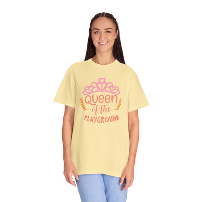 Queen Of The Playground Playtime Learning Objectives Early Toddlers Tee Childhood Development Unisex Heavy Cotton T-Shirt