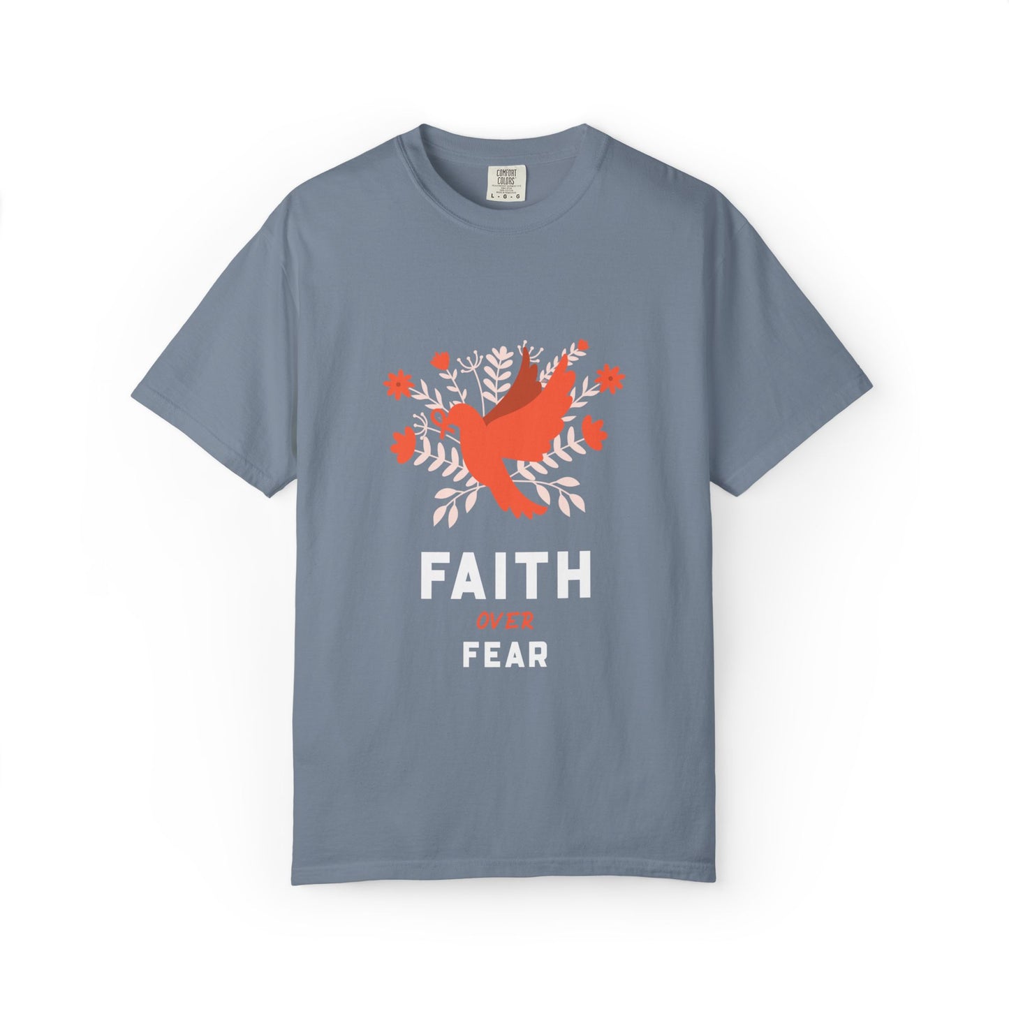 Faith Over Fear Stop Wishing Start Doing Action Goal Setting Modern Tee Achievement Self-Improvement Unisex Heavy Cotton T-Shirt