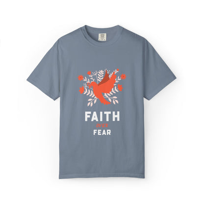 Faith Over Fear Stop Wishing Start Doing Action Goal Setting Modern Tee Achievement Self-Improvement Unisex Heavy Cotton T-Shirt