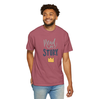 Read Me A Story Time Travel Superhero Parallel Trendy Tee Universe Fiction Connection Grand Parents Unisex Heavy Cotton T-Shirt