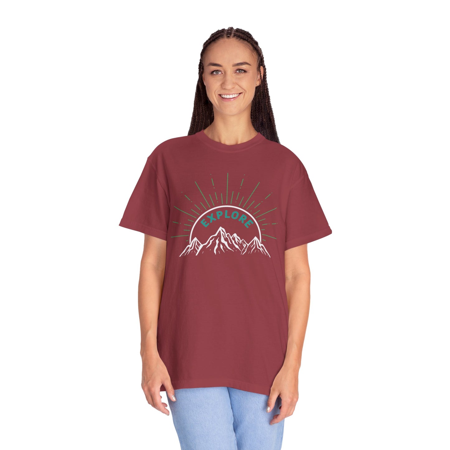 Funny Explore Mountain Adventure Tee Sarcastic Alpine Discover Camping Forest Unisex Heavy Cotton T-Shirt