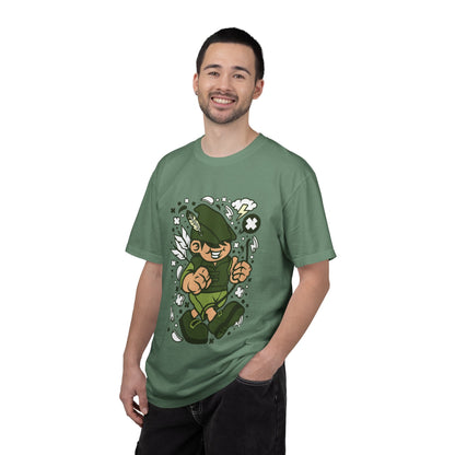Rhino Robin Hood Folklore Mashup Tee Forest Guardian Adventure Story Fantasy Character Unisex Heavy Cotton T-Shirt