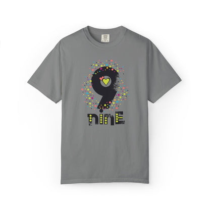 9 Nine Number Flowers Heartwarming Lovely Trendy Tee Sweet Charismatic Beautiful Fragrance Rose Unisex Heavy Cotton T-Shirt