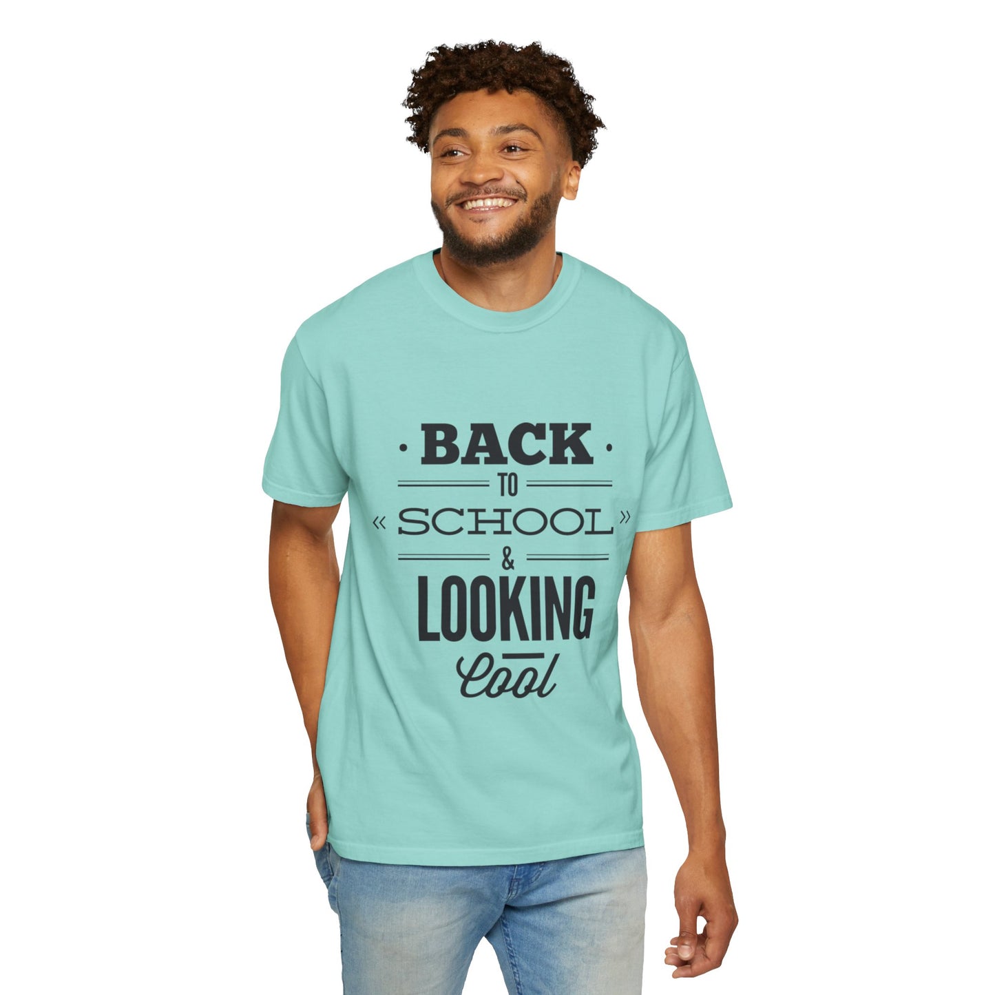 Funny Back To School Looking Cool New Beginning Educational Journey New Classroom Backpack Notebooks Unisex Heavy Cotton T-Shirt