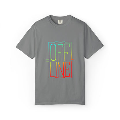 Offline Tech-Free Funny Tee Unplugged Disconnect Relaxation Peaceful Living No Screen Digital Break Unisex Heavy Cotton T-Shirt