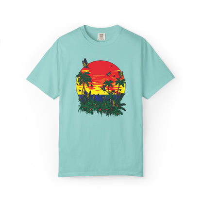 Palm Trees Island Summer Trendy Tee Sunshine Days Ice Cream Summer Camp Beachcombing Anchor Unisex Heavy Cotton T-Shirt