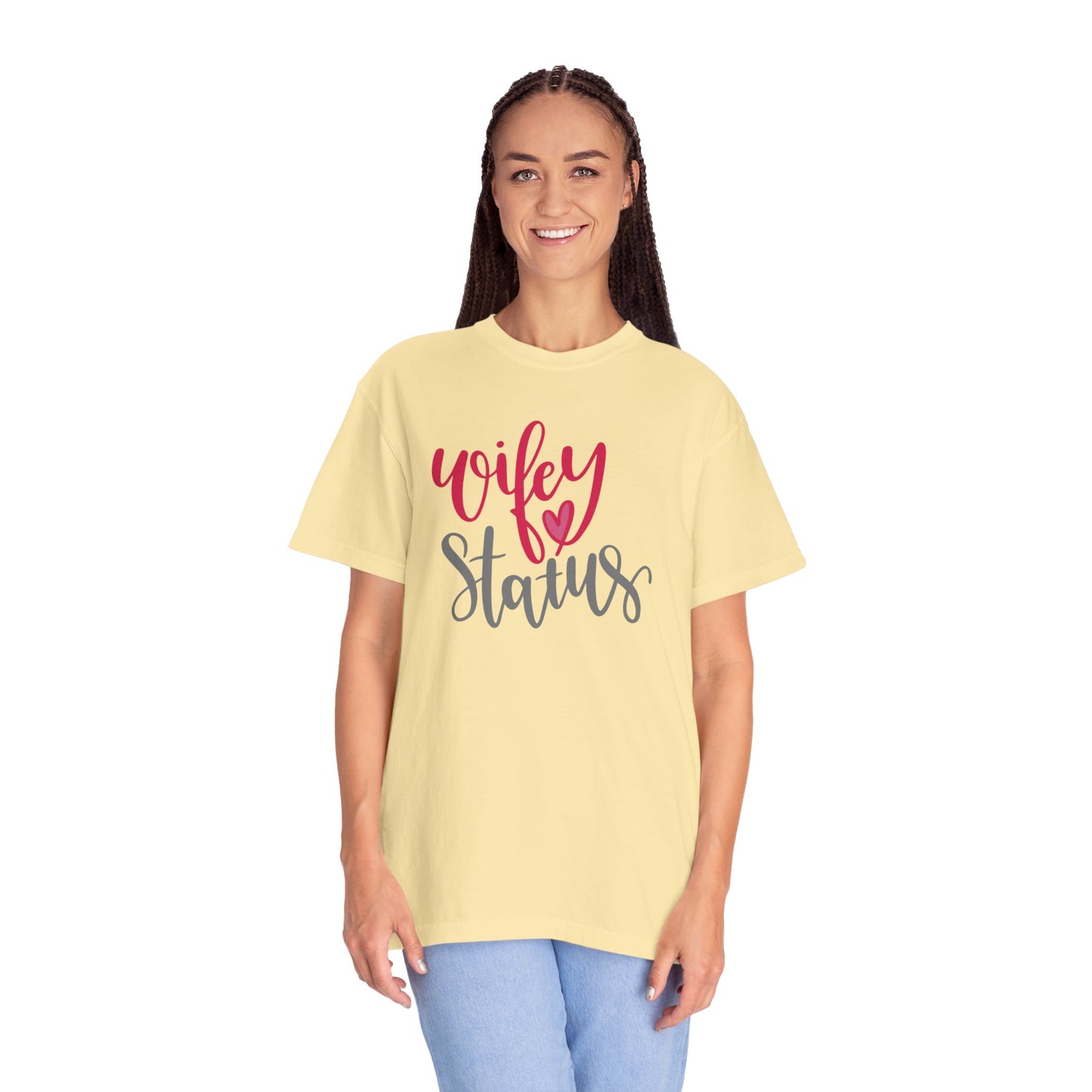 Wifey Status Loyal Tee Fun-loving Elegant Captivating Graceful Amazing Unisex Heavy Cotton T-Shirt