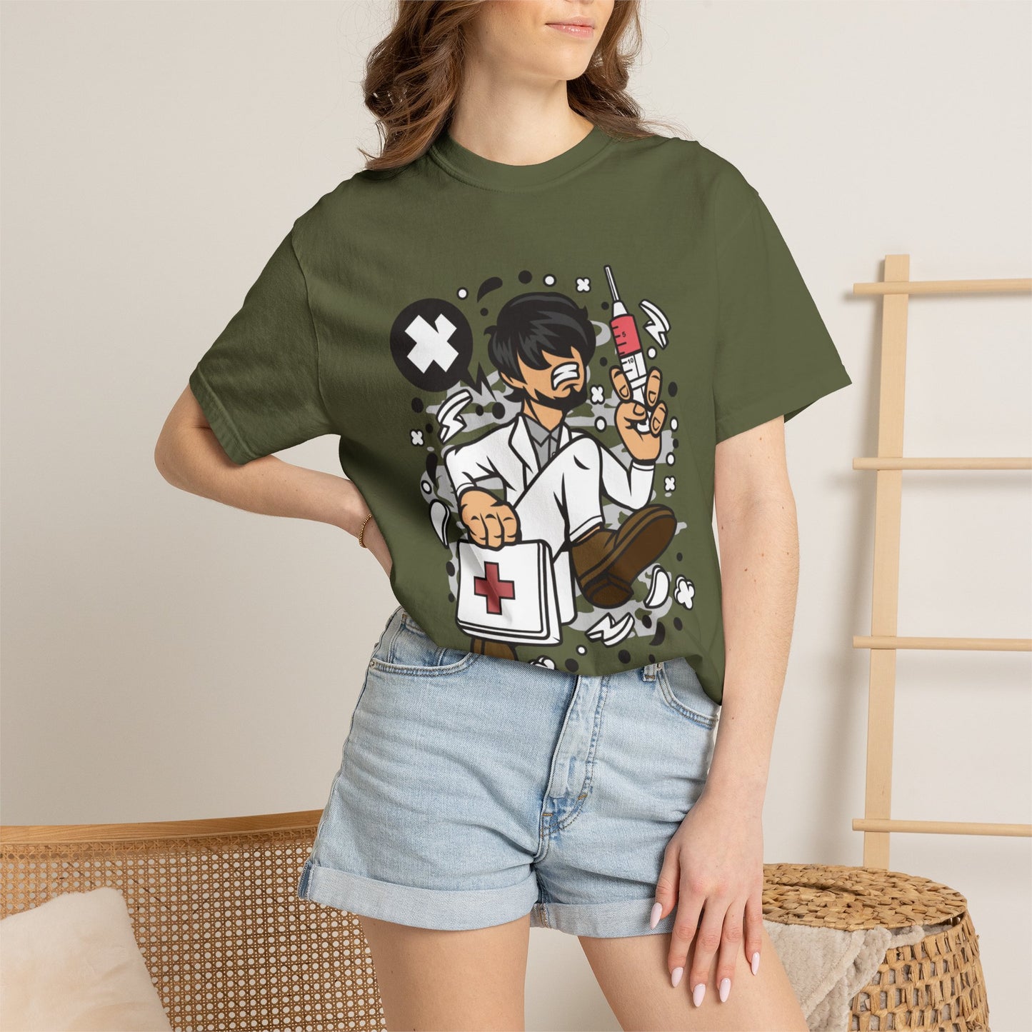 Doctor Superpower Medical Mastery Wellness Warriors Tee Medical Mentor Unisex Heavy Cotton T-Shirt