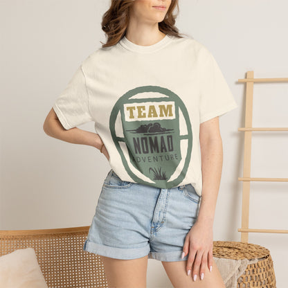 Team Nomad Constant Movement Discovery Freedom Adventure Enthusiasts Unisex Heavy Cotton T-Shirt