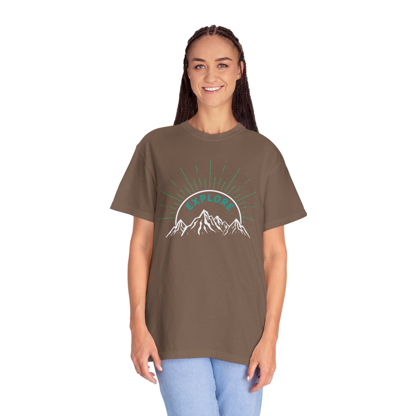 Funny Explore Mountain Adventure Tee Sarcastic Alpine Discover Camping Forest Unisex Heavy Cotton T-Shirt