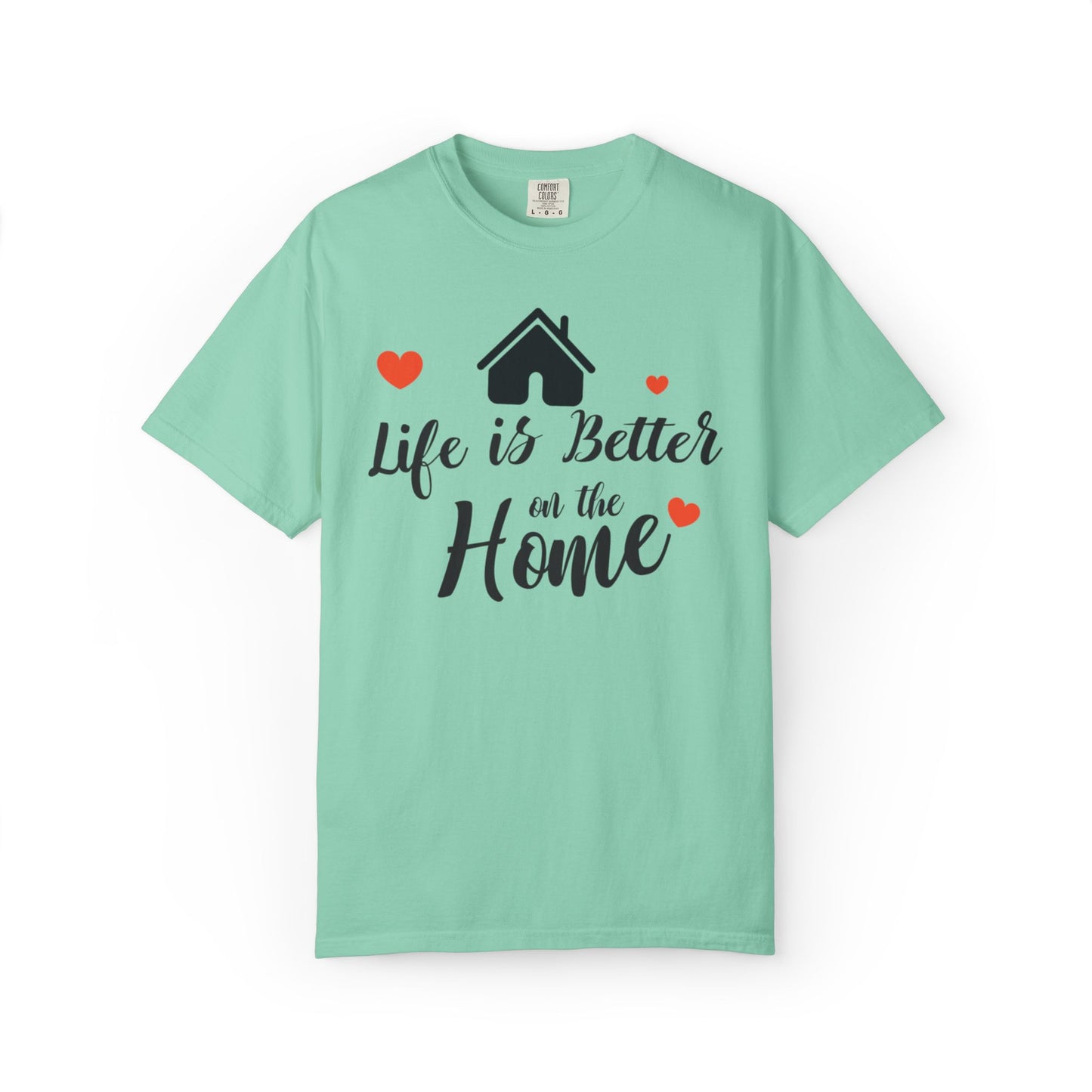 Life Is Better On The Home Peaceful Paradise Tee Cherished Space Heartfelt Haven Unisex Heavy Cotton T-Shirt