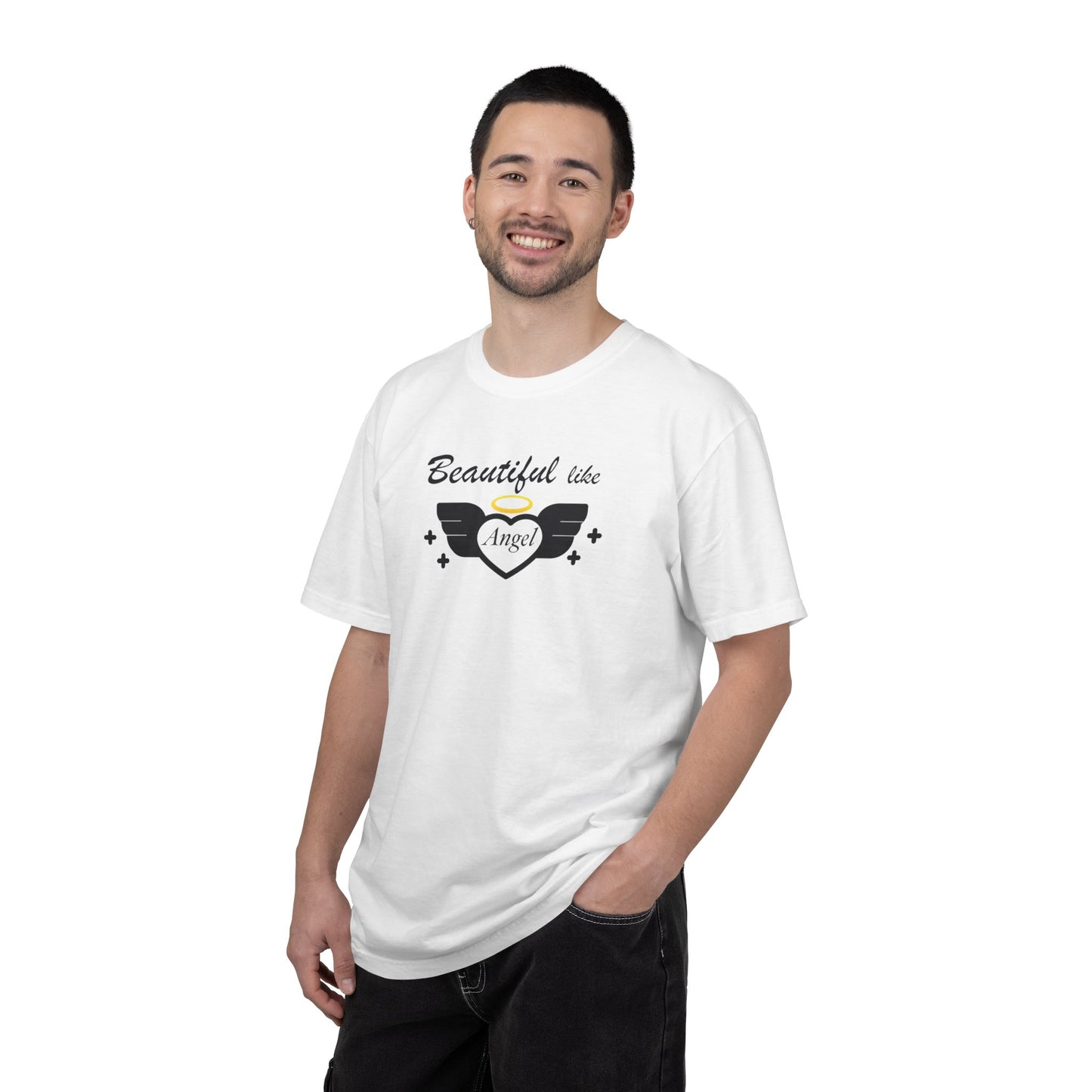 Beautiful Like Angel Politeness Tee Confidence Boost Stunning Gracefulness Unisex Heavy Cotton T-Shirt