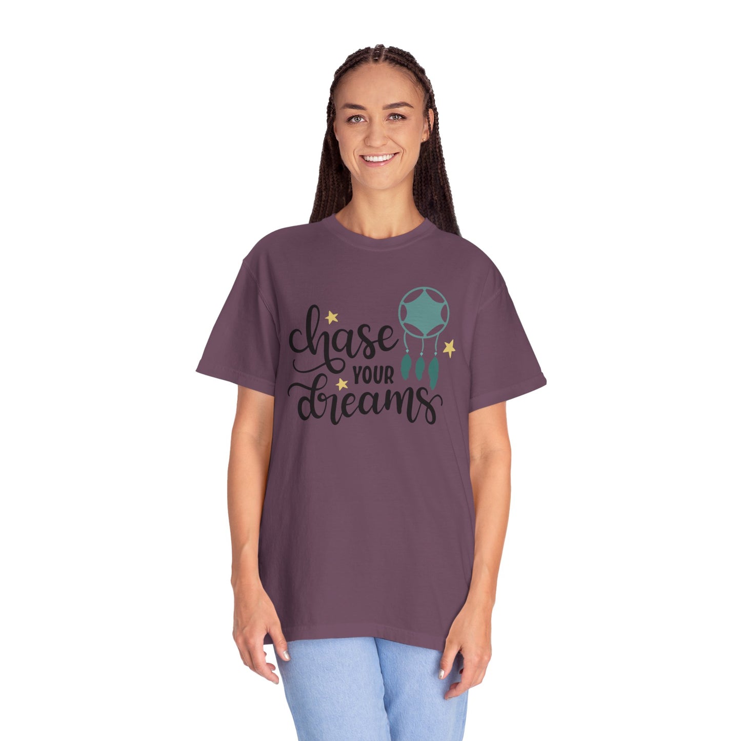 Chase Your Dreams Creativity Imagination Tee Determination Reach For The Stars Unisex Heavy Cotton T-Shirt