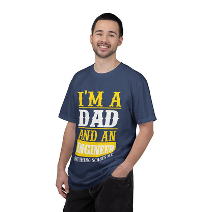 Proud Dad I’m Dad And An Engineer Fatherhood Role Model Problem-solving Critical Thinking Unisex Heavy Cotton T-Shirt
