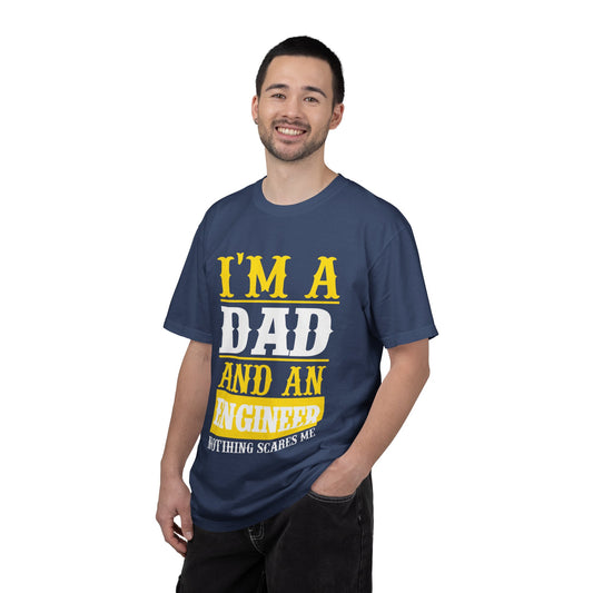 Proud Dad I’m Dad And An Engineer Fatherhood Role Model Problem-solving Critical Thinking Unisex Heavy Cotton T-Shirt