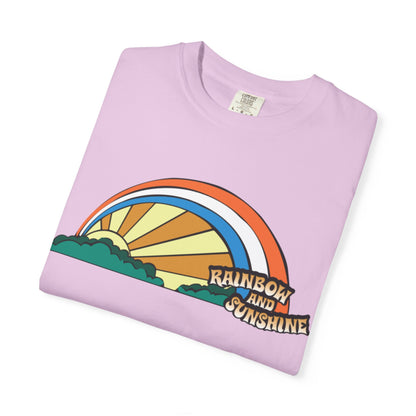 Rainbow And Sunshine Summer Trendy Tee Sunshine Days Ice Cream Summer Camp Beachcombing Anchor Unisex Heavy Cotton T-Shirt