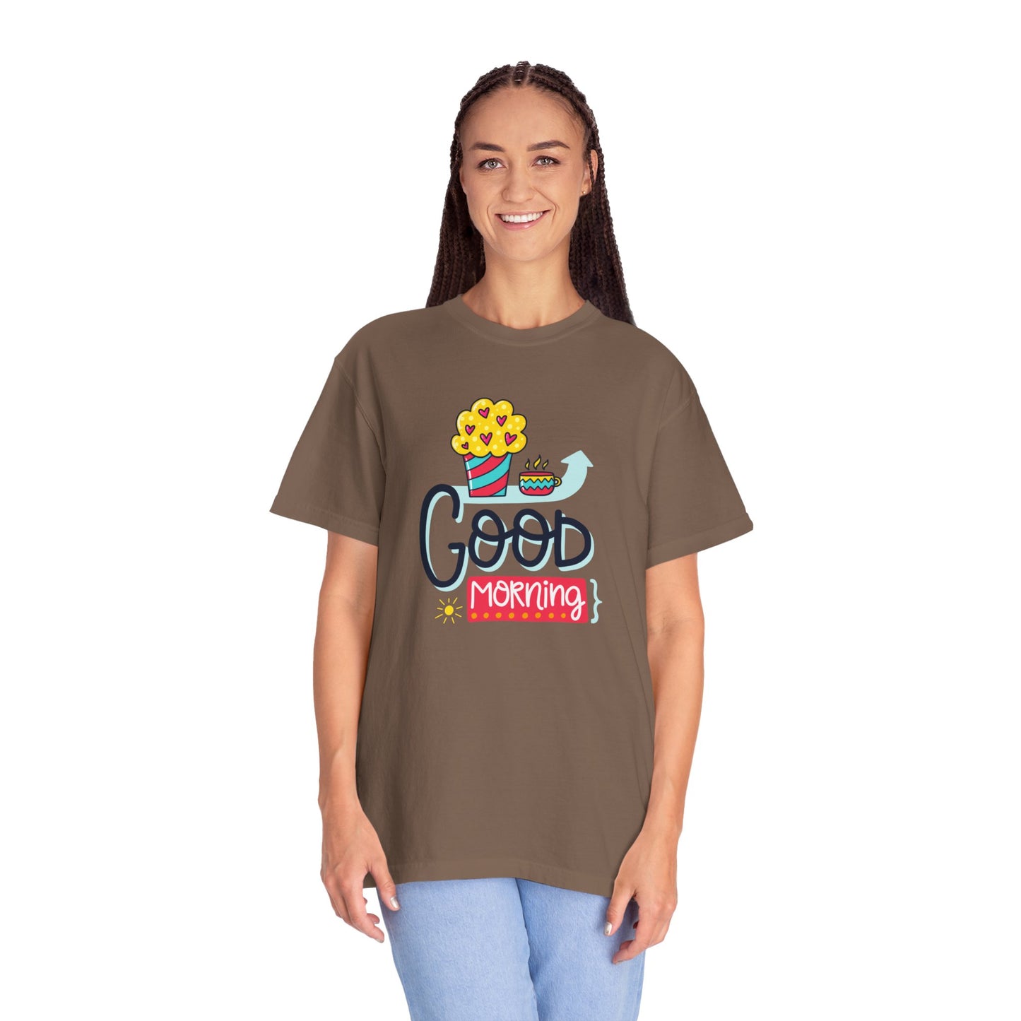 Good Morning Lazy Day Achiever Morning Champion Tee Daily Victory Sleep Defeated Unisex Heavy Cotton T-Shirt