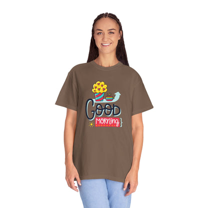 Good Morning Lazy Day Achiever Morning Champion Tee Daily Victory Sleep Defeated Unisex Heavy Cotton T-Shirt