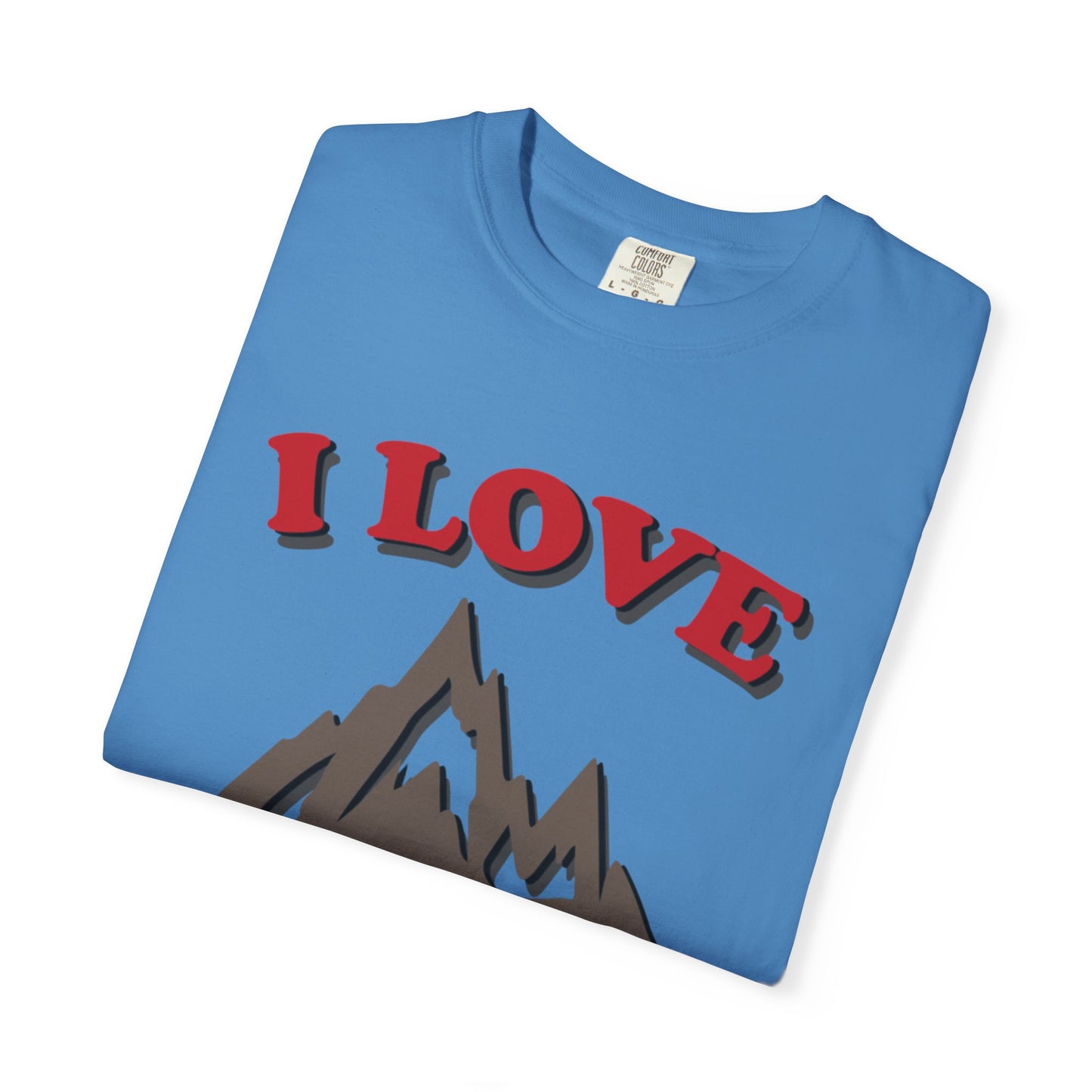 I Love Hiking Trendy Tee Adventure Mountain Hut Belays Ropes Fun Activities Unisex Heavy Cotton T-Shirt