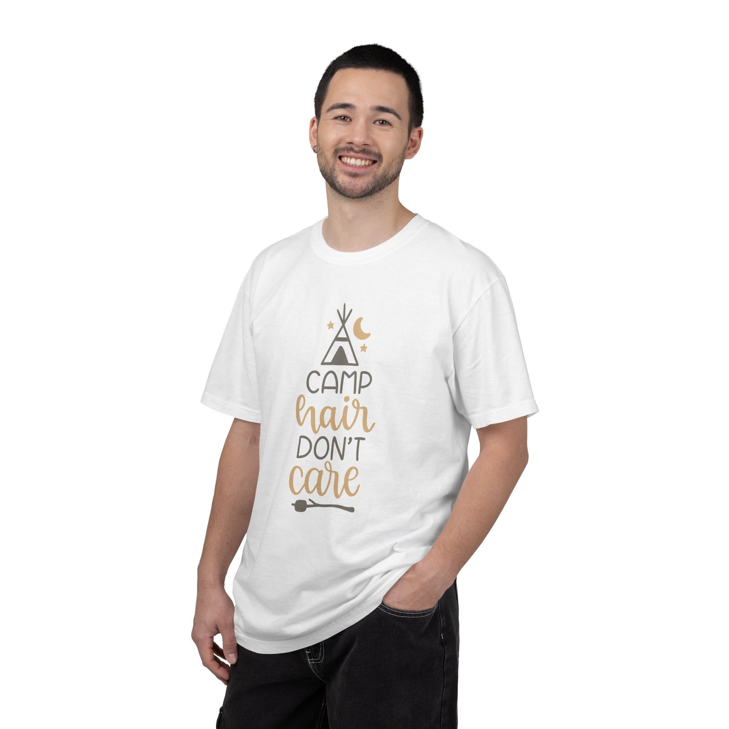 Camp Hair Don’t Care Adventure Mountain Tee Fun Activities Unisex Heavy Cotton T-Shirt