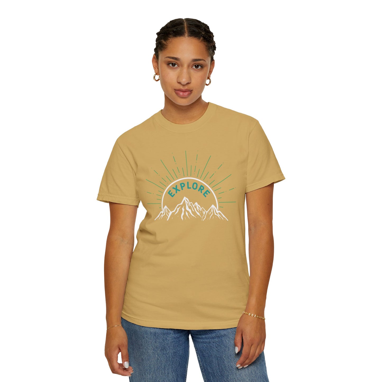 Funny Explore Mountain Adventure Tee Sarcastic Alpine Discover Camping Forest Unisex Heavy Cotton T-Shirt