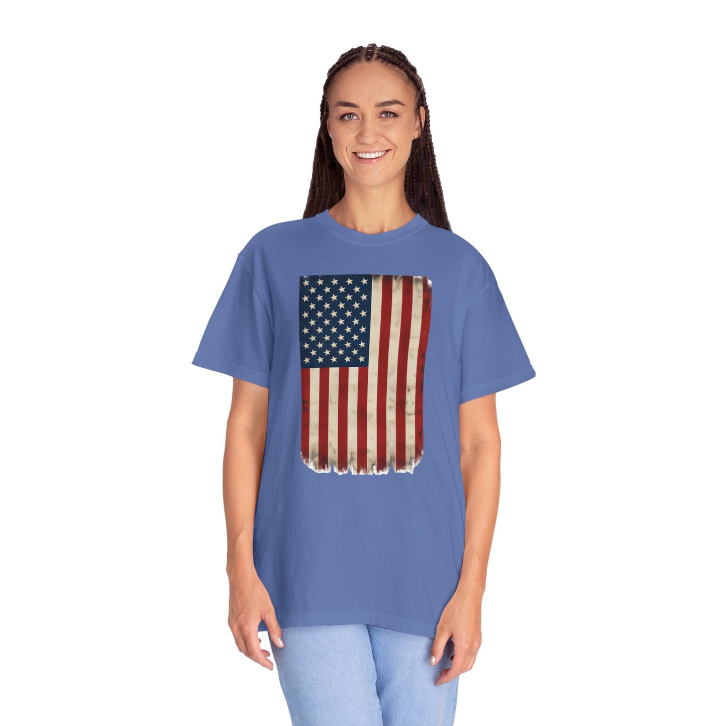 Flag USA - Unisex Garment-Dyed T-shirt