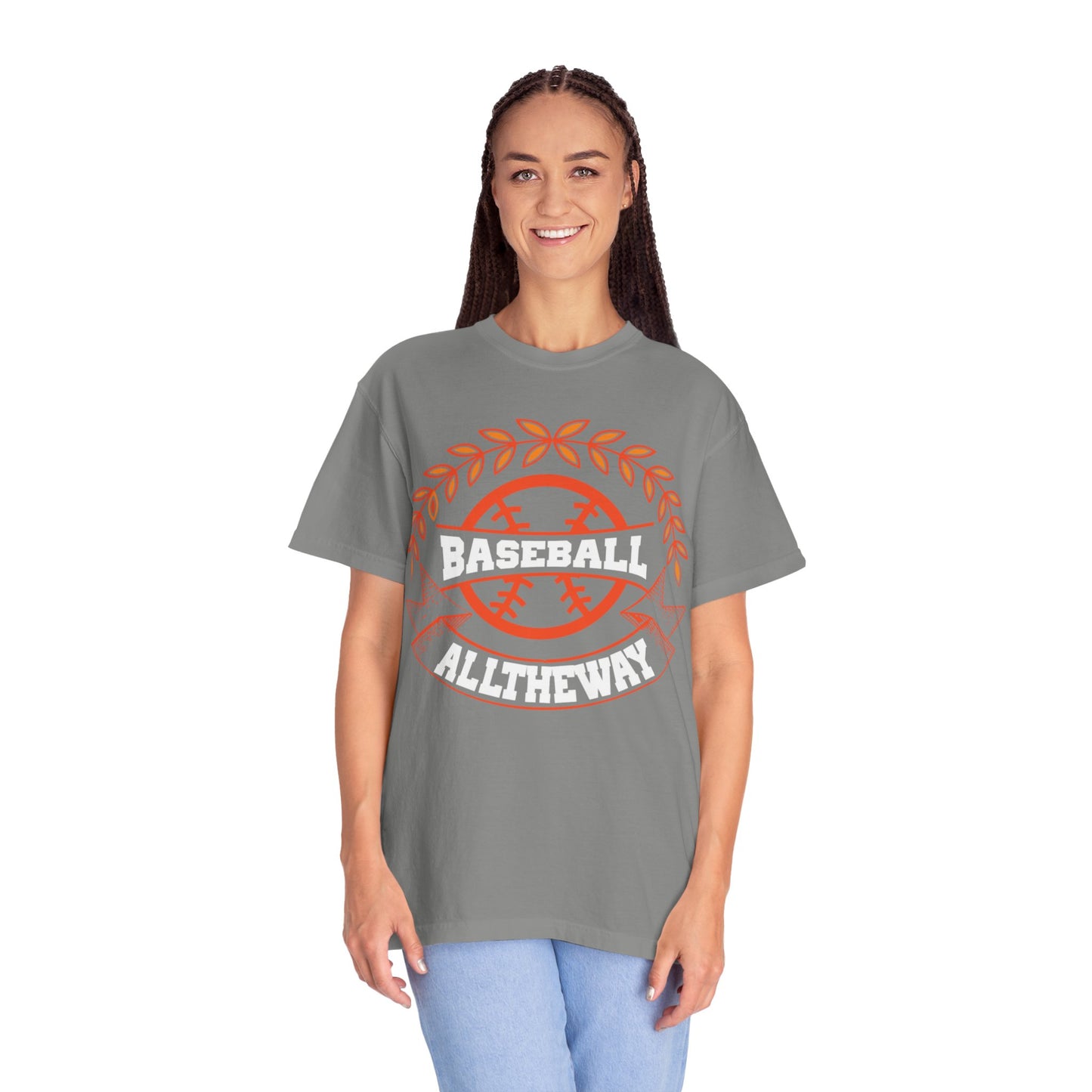Funny Baseball All The Way Athletic Sarcastic Enthusiasm Pitcher Fastball Sports Loyalty  Unisex Heavy Cotton T-Shirt
