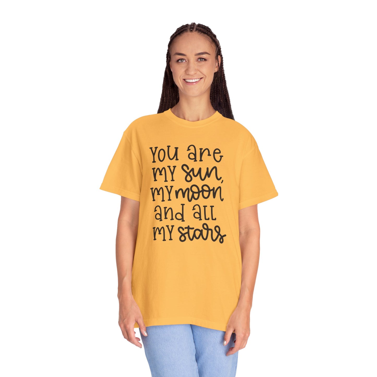 You Are My Sun My Moon And All My Stars Lovers Tee Hug Rainbow Passion Unconditional Soulful Connection Unisex Heavy Cotton T-Shirt