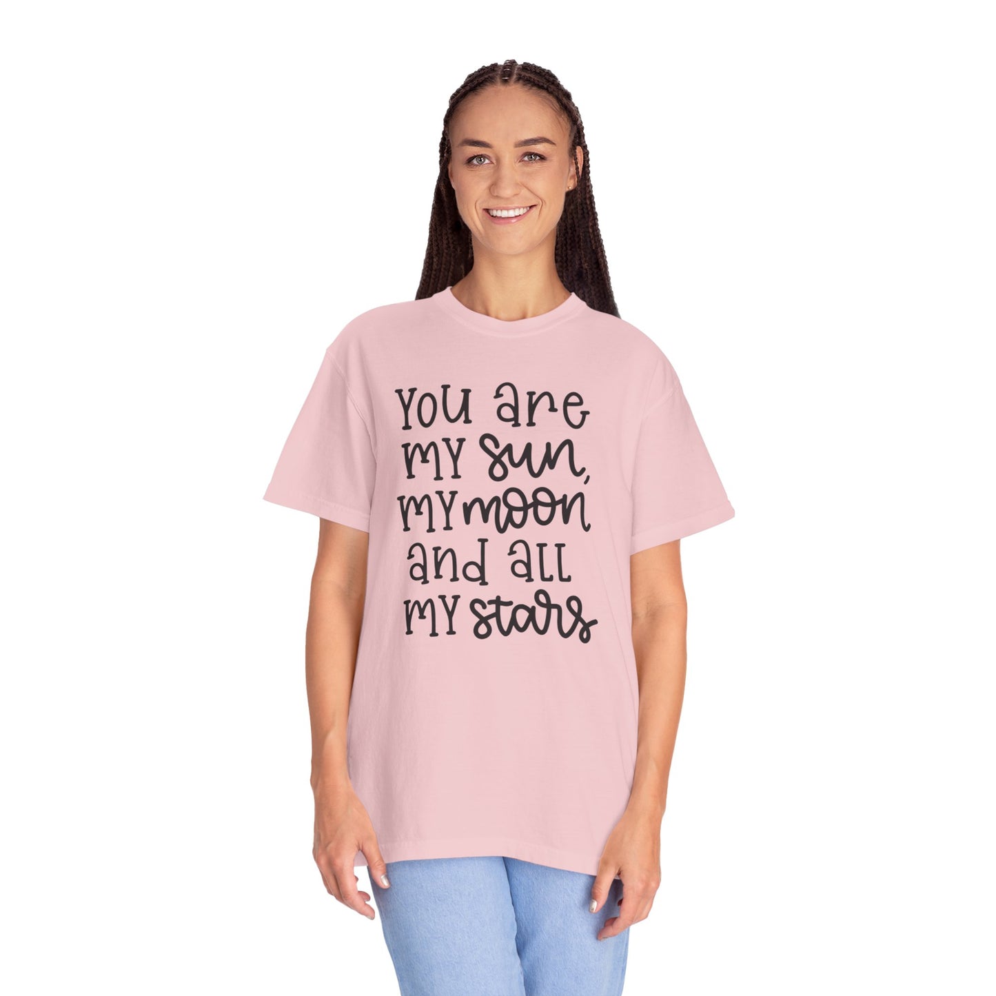 You Are My Sun My Moon And All My Stars Lovers Tee Hug Rainbow Passion Unconditional Soulful Connection Unisex Heavy Cotton T-Shirt