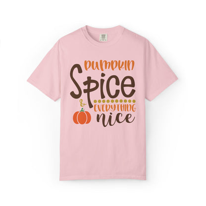 Pumpkin Spice & Everything Nice Halloween Autumn Delight Pumpkin Lovers Tee Seasonal Spices Fall Fusion Unisex Heavy Cotton T-Shirt