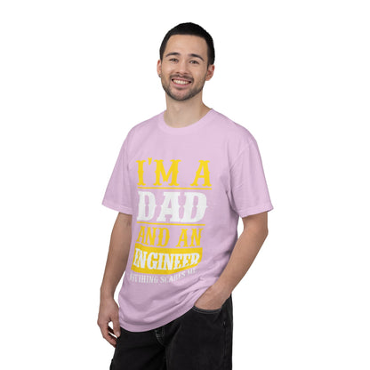 Proud Dad I’m Dad And An Engineer Fatherhood Role Model Problem-solving Critical Thinking Unisex Heavy Cotton T-Shirt