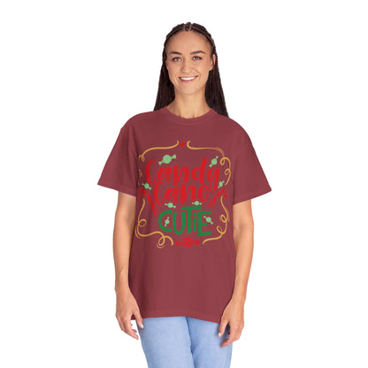 Candy Cane Cutie Enjoying Tee Tiny Helpers Jingle Bell Bling Festival Season Merry Christmas Unisex Heavy Cotton T-Shirt