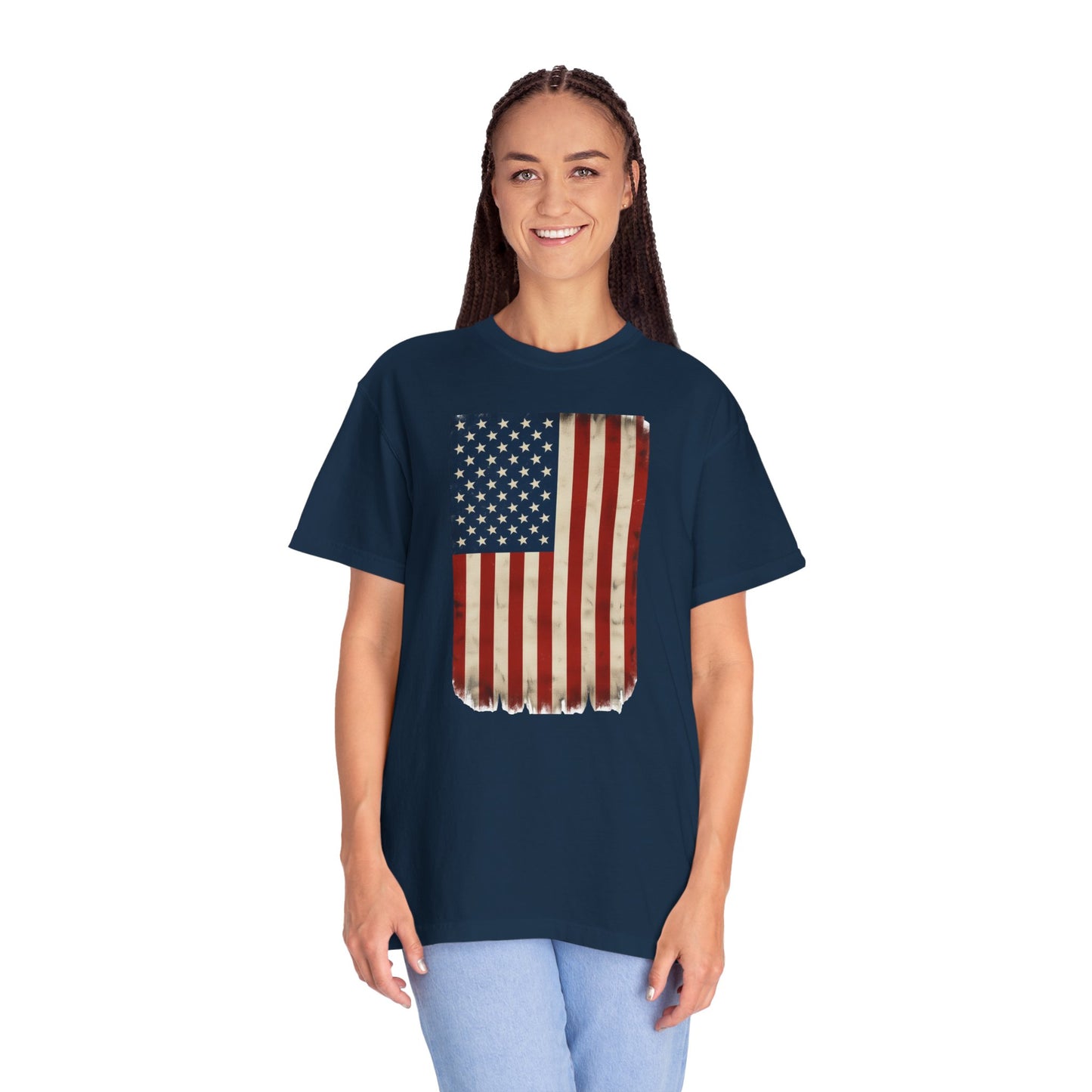 Flag USA - Unisex Garment-Dyed T-shirt