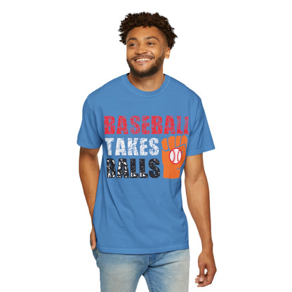 Baseball Takes Ball Defensive Prowess Tee Fielding Excellence Outfield Expertise Unisex Heavy Cotton T-Shirt