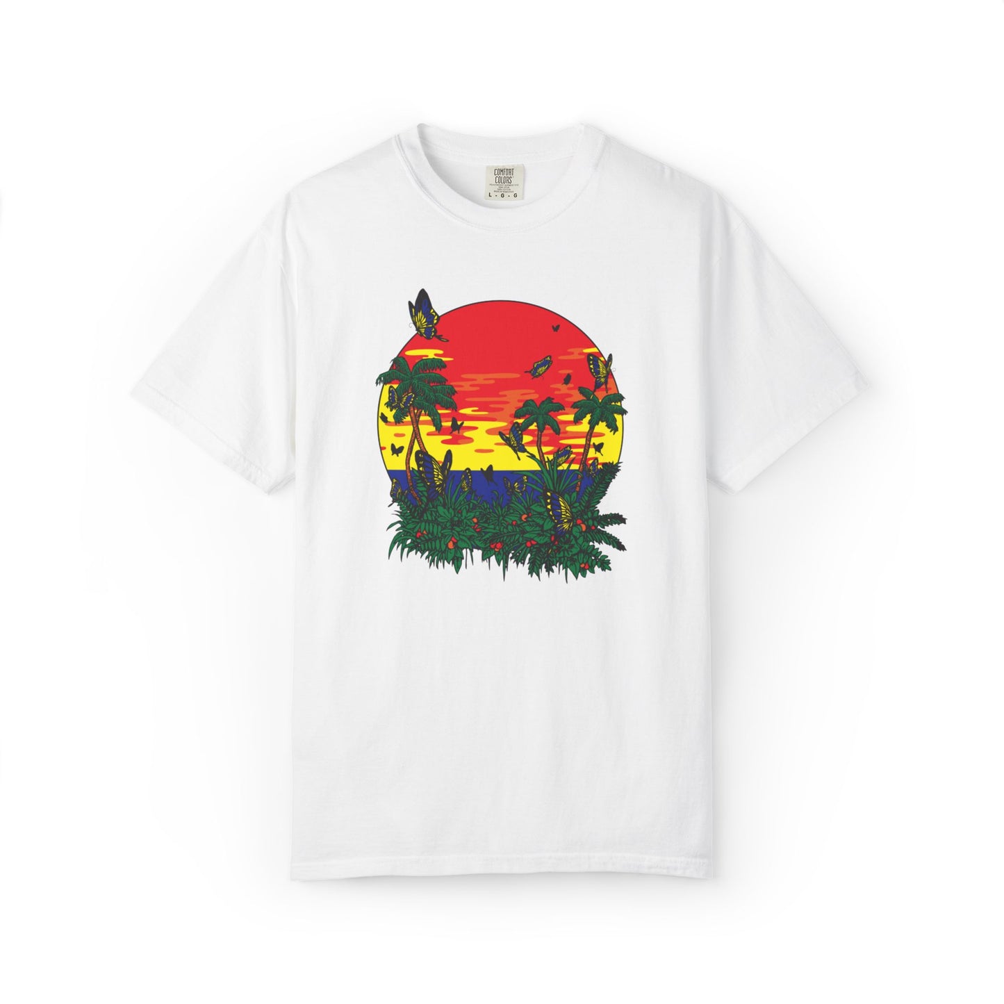 Palm Trees Island Summer Trendy Tee Sunshine Days Ice Cream Summer Camp Beachcombing Anchor Unisex Heavy Cotton T-Shirt