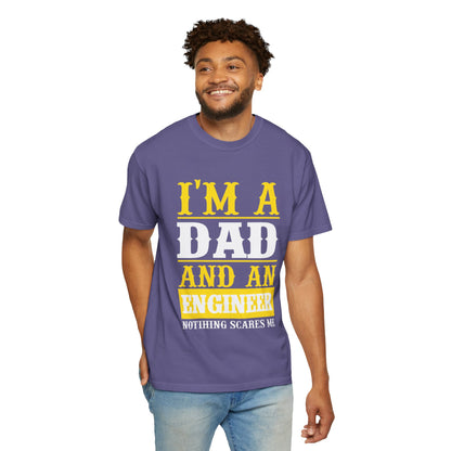 Proud Dad I’m Dad And An Engineer Fatherhood Role Model Problem-solving Critical Thinking Unisex Heavy Cotton T-Shirt