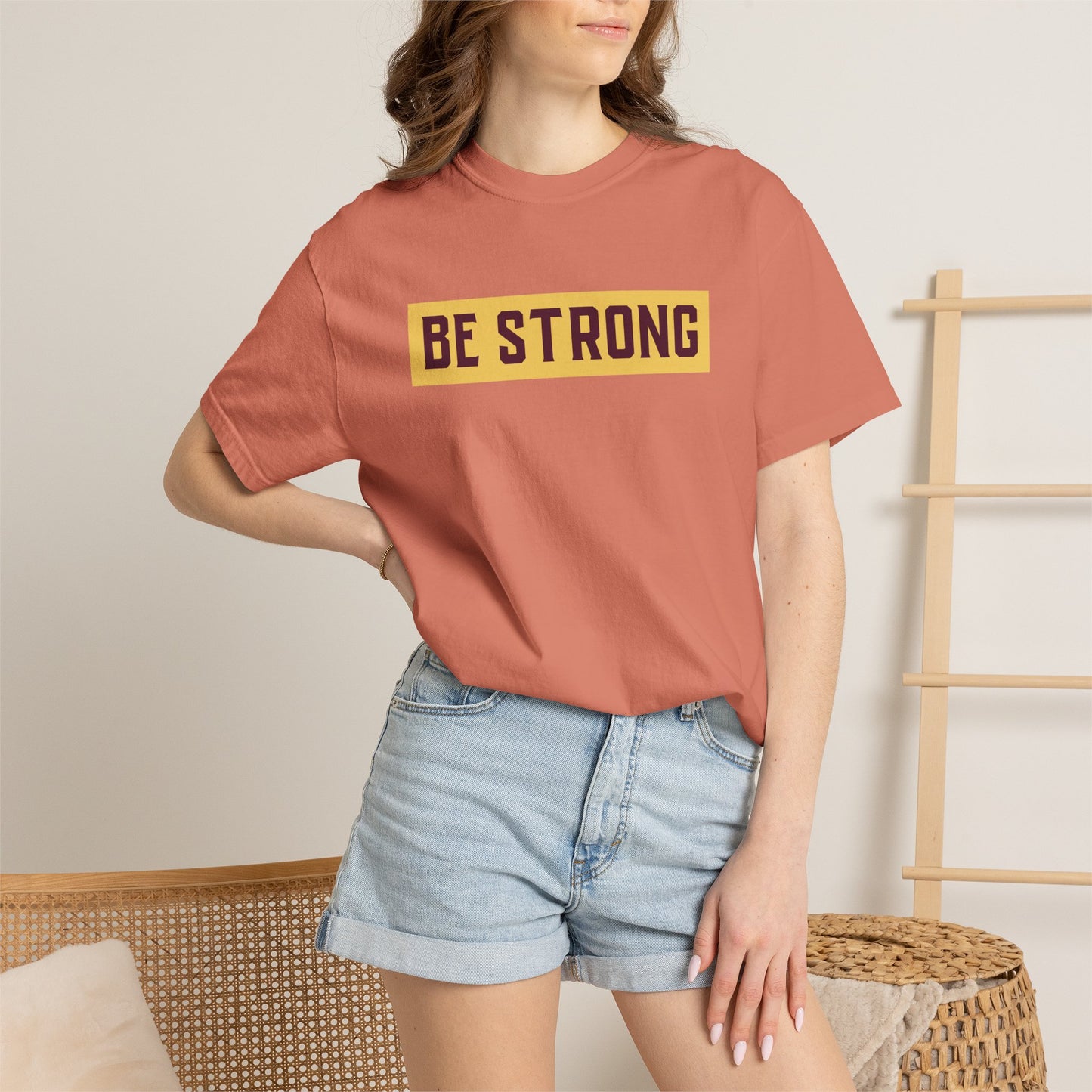 Be Strong Quotes Best Selling Unisex Heavy Cotton T-Shirt