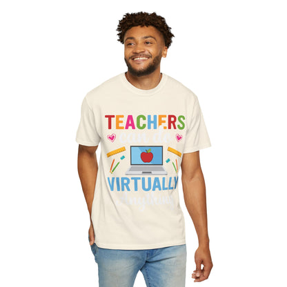 Inspirational Teacher Can Do Virtually Anything Enlightenment Bridge Builder Lifelong Mission Unisex Heavy Cotton T-Shirt