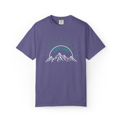 Funny Explore Mountain Adventure Tee Sarcastic Alpine Discover Camping Forest Unisex Heavy Cotton T-Shirt