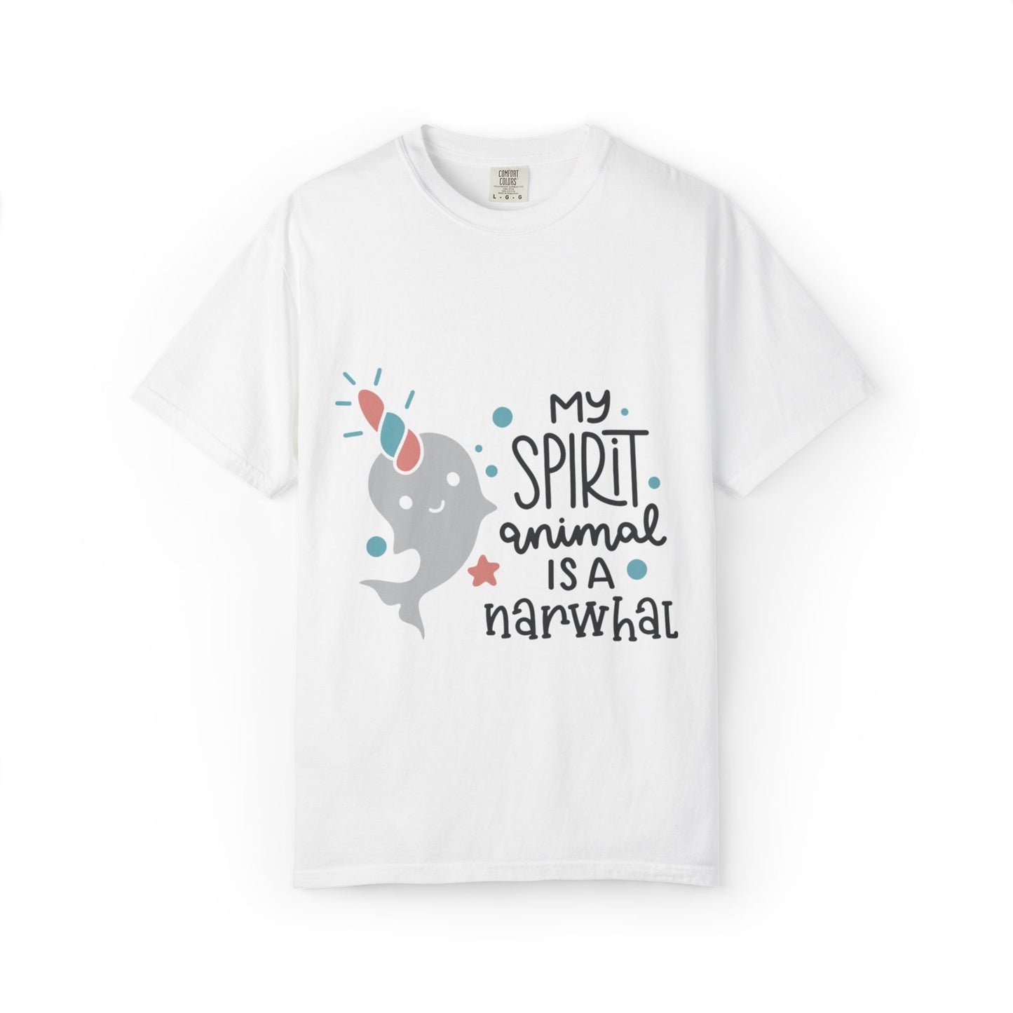 My Spirit Animal Is a Narwhal Unicorn Of The Sea Tusk Tee Inuit Culture Migration Unisex Heavy Cotton T-Shirt