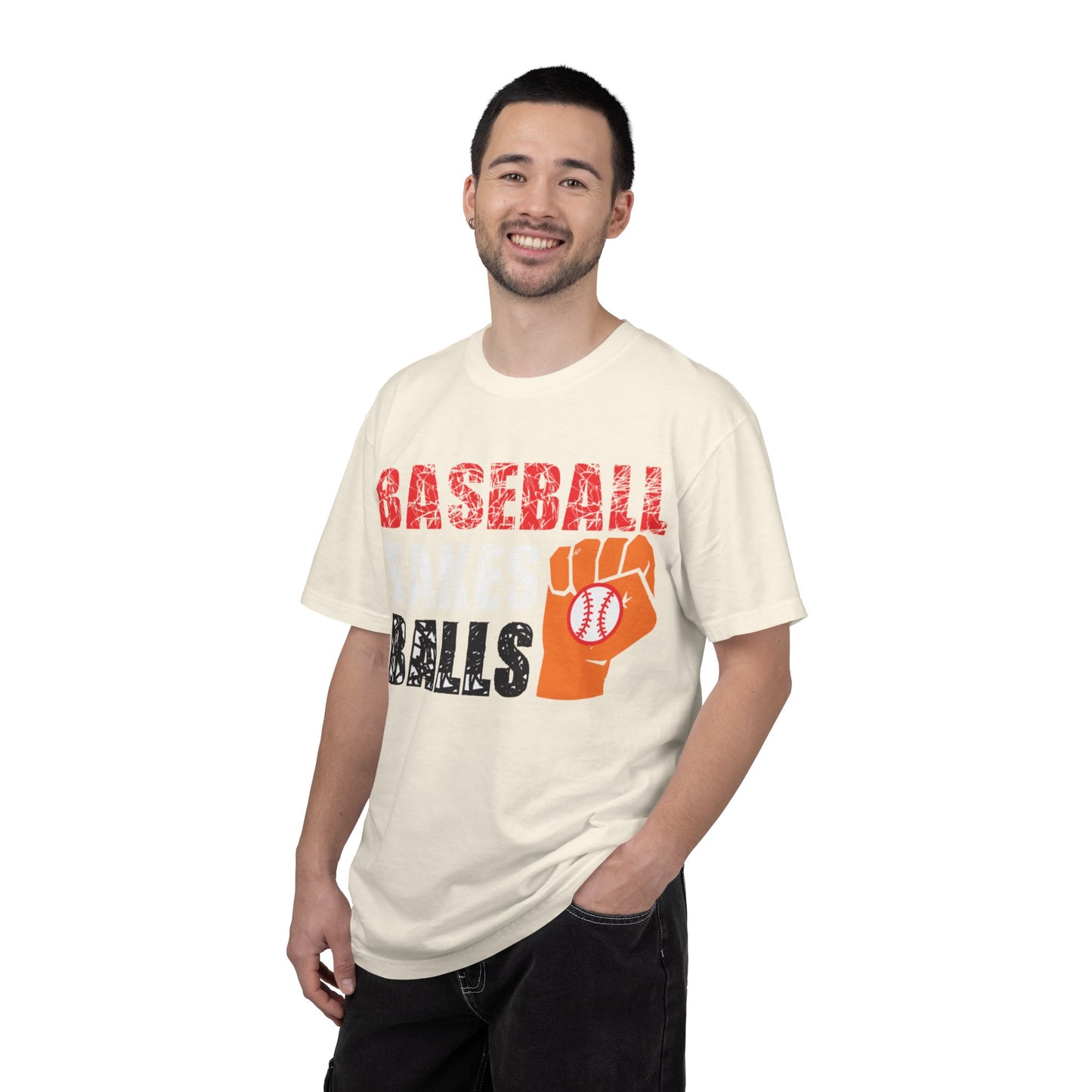 Baseball Takes Ball Defensive Prowess Tee Fielding Excellence Outfield Expertise Unisex Heavy Cotton T-Shirt